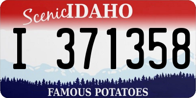 ID license plate I371358