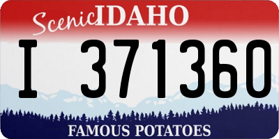 ID license plate I371360