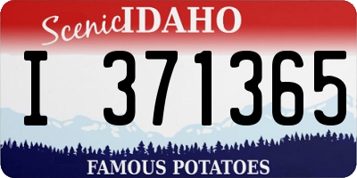 ID license plate I371365