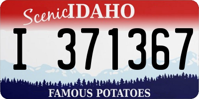 ID license plate I371367