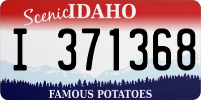 ID license plate I371368