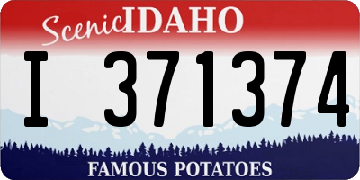 ID license plate I371374