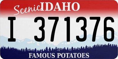 ID license plate I371376