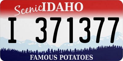 ID license plate I371377