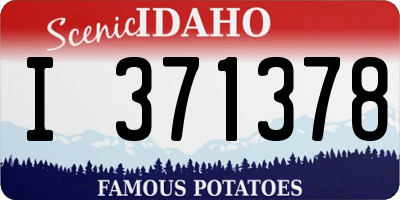 ID license plate I371378