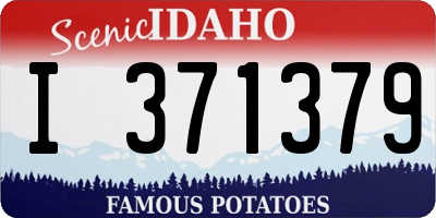 ID license plate I371379