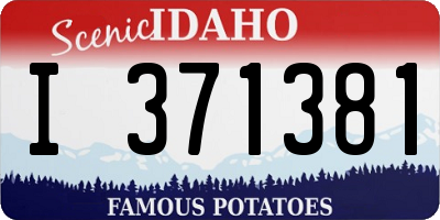 ID license plate I371381