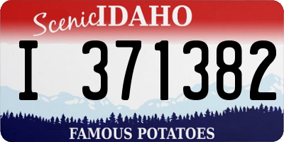 ID license plate I371382