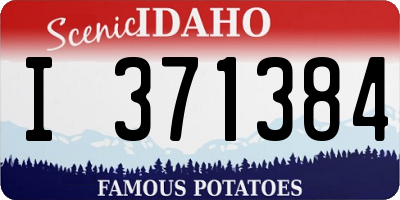 ID license plate I371384