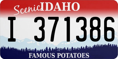 ID license plate I371386