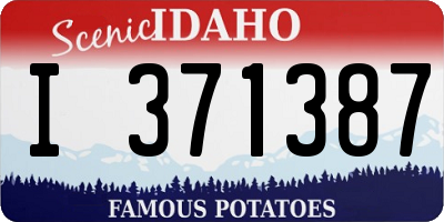 ID license plate I371387