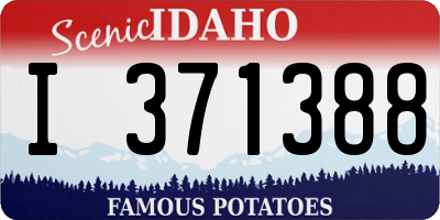 ID license plate I371388
