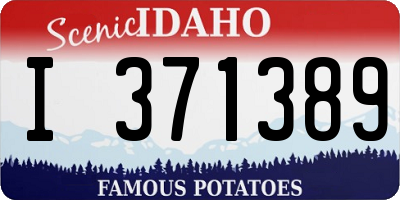 ID license plate I371389