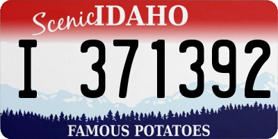 ID license plate I371392