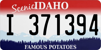 ID license plate I371394