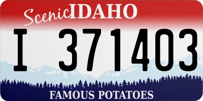 ID license plate I371403