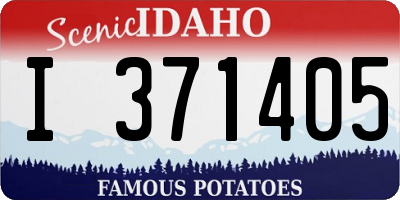 ID license plate I371405