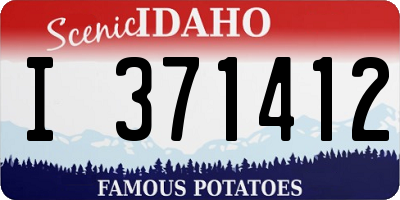 ID license plate I371412