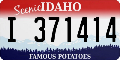 ID license plate I371414