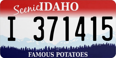 ID license plate I371415
