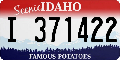 ID license plate I371422
