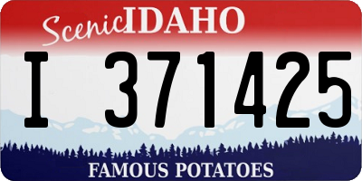 ID license plate I371425
