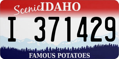 ID license plate I371429