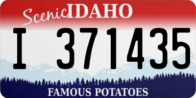 ID license plate I371435