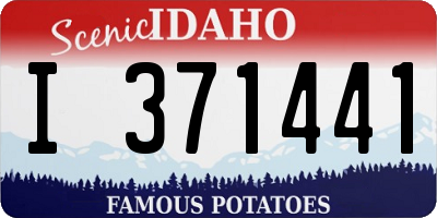 ID license plate I371441
