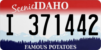 ID license plate I371442