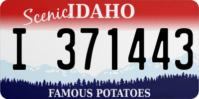 ID license plate I371443