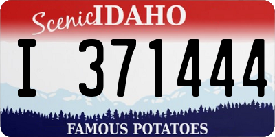 ID license plate I371444