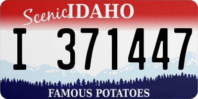 ID license plate I371447