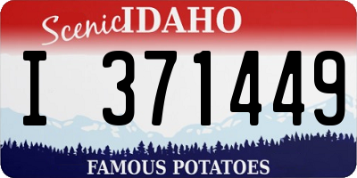 ID license plate I371449