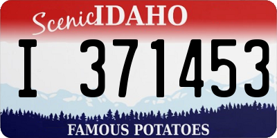 ID license plate I371453