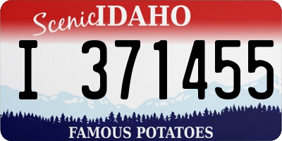 ID license plate I371455