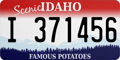 ID license plate I371456