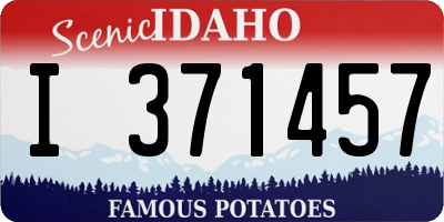 ID license plate I371457