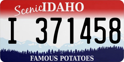 ID license plate I371458