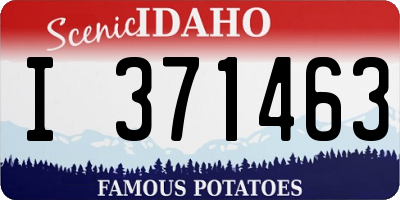 ID license plate I371463