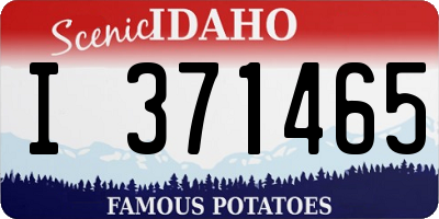 ID license plate I371465