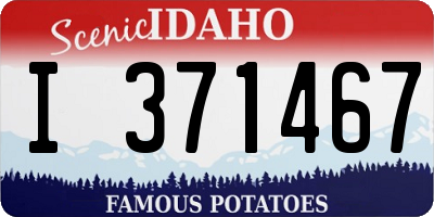 ID license plate I371467
