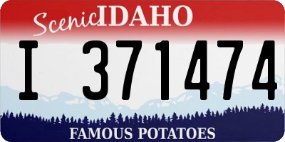 ID license plate I371474