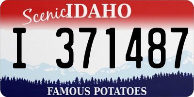 ID license plate I371487
