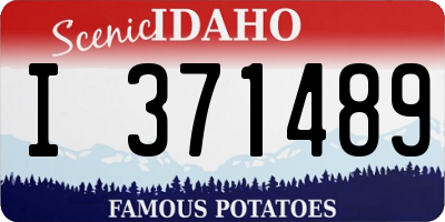 ID license plate I371489