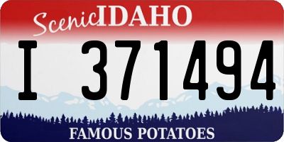 ID license plate I371494