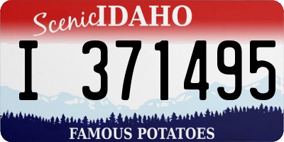 ID license plate I371495