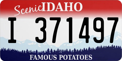 ID license plate I371497