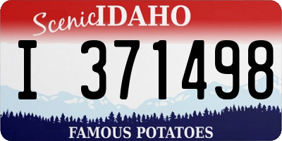 ID license plate I371498