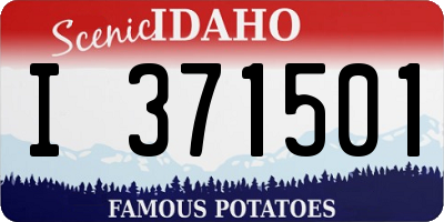 ID license plate I371501